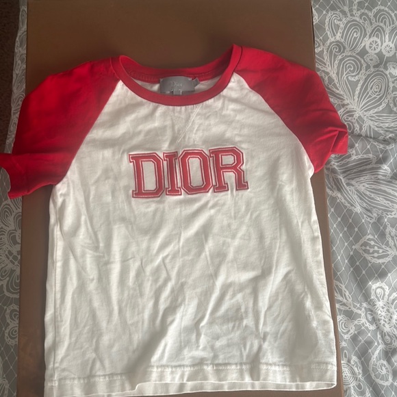 Dior Red and White Short Sleeve Tee - Picture 1 of 1